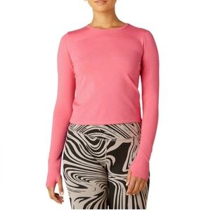 Women's Beyond Yoga Heather Rib Protect Me Sun Shirt. Small